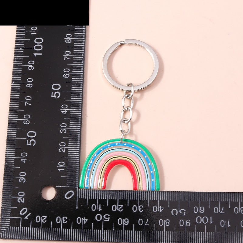 Wholesale Acrylic Rainbow Keychain School Bag Accessories Pendant